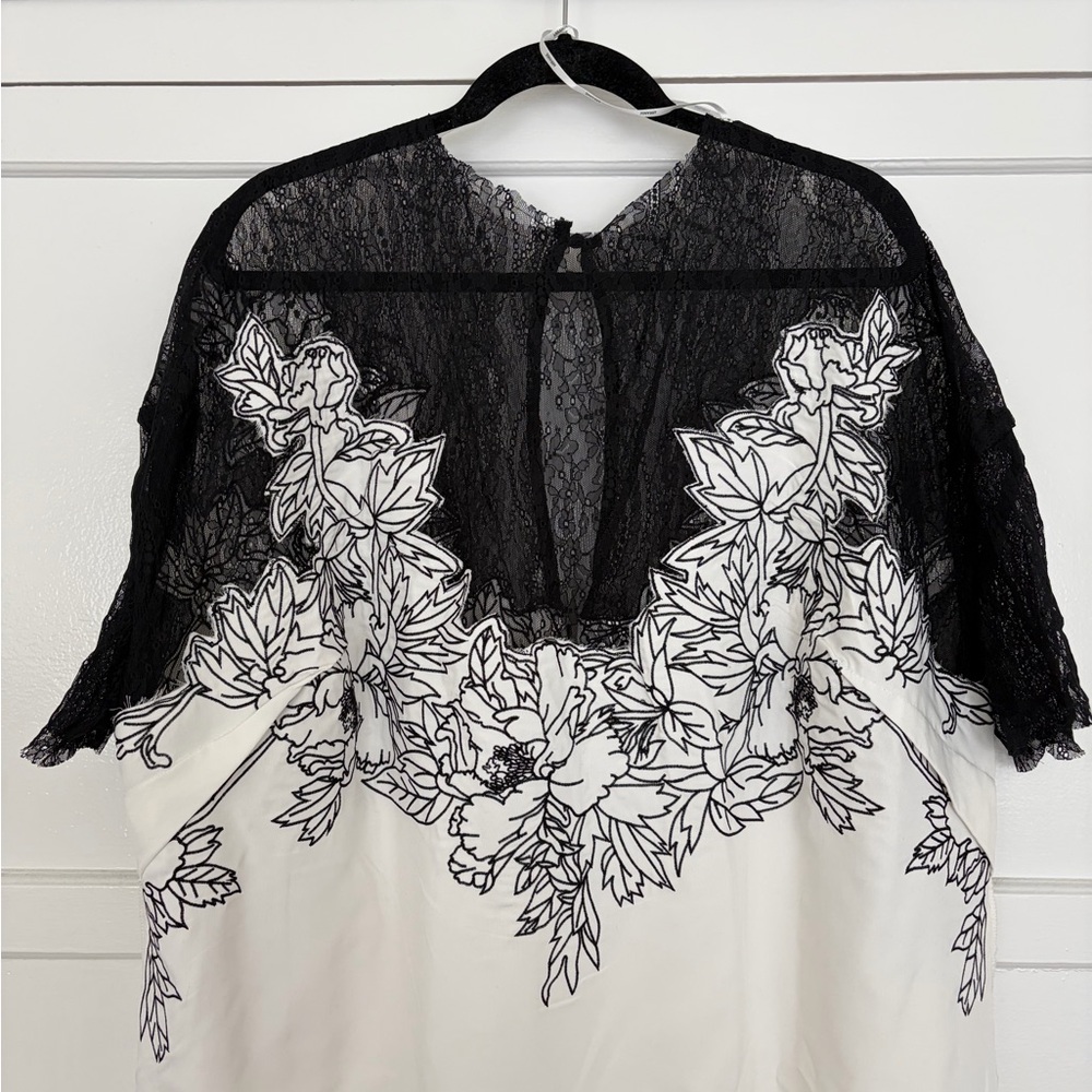 NWT Arrange Black and White Floral and Lace Midi Dress from ASOS - Picture 7 of 8